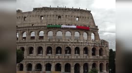 Italy: Italian Firefighters Dress Colosseum in Tricolor for Republic Day Celebration