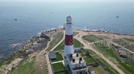 Portland Bill Lighthouse, Dorset, UK - Drone Footage