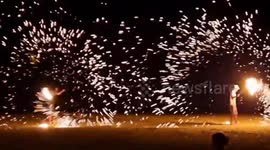 Poi Fire Dancing on Memories Beach, Khao Lak, Thailand Beach