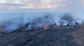 Video of the Kilauea volcano erupting in Hawaii