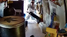 Crazed Italian man threatens to burn Thai driver's van