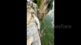 Controversy as water pipes discovered at source of waterfall