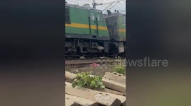 Social worker rescued a cow was hit by a train sifted for centre for better treatment