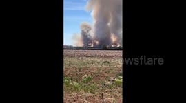 US: Bravo Fire Burns 1,400 Acres On Camp Navajo, West Of Flagstaff 2