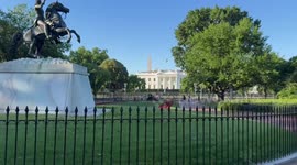 USA: Volunteers are beginning to set up for the People’s Red Line demonstration at the White House