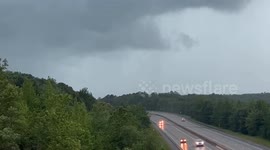 Supercellular storm comes through Crawford County, AR causing damage due to high winds and hail