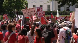 USA: Pro-Palestinian protesters slam Biden in 'red line' rally at White House
