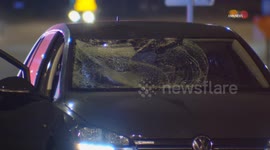 USA: Car Slams Into Skateboarder Near Six Flags Magic Mountain in Valencia