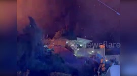 Residents evacuated as wildfire ravages hillside in Italy