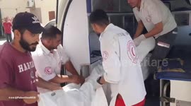 Gaza: The Palestine Red Crescent ambulance crews retrieved five martyrs and several injured