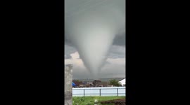 Tornado approaches Nagaibaksky District in Chelyabinsk Region, Russia
