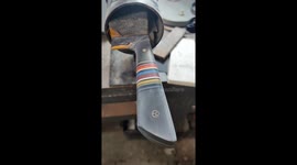 Oiling up the multi colour handle of my freshly finished chefs knife.