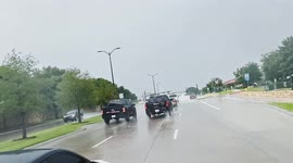 First Person View Of Driving Through Flash Flood in Frisco, Texas USA (part 2)