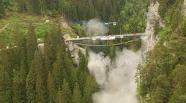 Switzerland's over 110-year-old railway bridge demolished