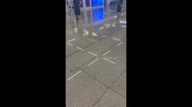 Dancer lands in Mallorca and is greeted with floodwater submerging airport floors