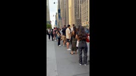 Long lines for Adel’s Famous Halal Food in New York
