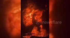 Iraq: Uncontrollable Fire at Oil Refinery in Erbil