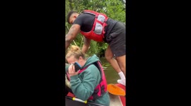 Hilarious mishap: Dr. Riaz Sharif takes a dip after tree-climbing adventure