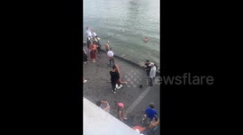 China: Elderly Man Spinning on His Head