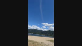 Waterspout startles beachgoers at Christina Lake