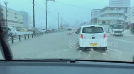 Torrential rains slam Okinawa, triggering landslide alerts