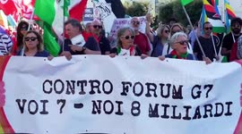 Protests against G7 held in southern Italy