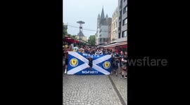 Scotland fans gather in Cologne ahead of game against Switzerland tomorrow