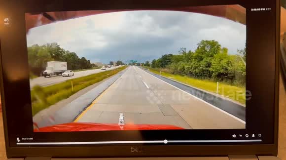 Car Jumps Across Detroit Highway - Buy, Sell or Upload Video Content with Newsflare