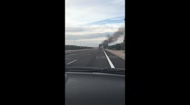 Smoke rises after small aircraft crashes