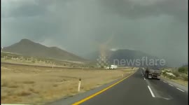 Close encountered with tornado in Arteaga Matehuala, Mexico