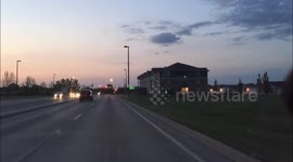 Car runs a red light