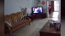 Chinese woman alive after pressure cooker explodes in her face and kitchen collapses