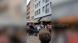 Scotland fans gather in Cologne ahead of game against Switzerland