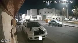 Hilarious moment unlucky cat fails to leap from car to roof after 3 friends make jump