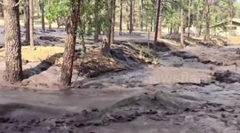 Flooding in Ruidoso after village evacuated due to wildfires