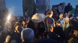 Summer solstice celebrations 2024 at stone henge before the sun rise.