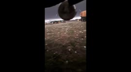 Hailstorm in Young, Uruguay