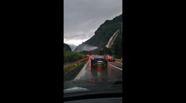 Heavy rainfall in Grisons, Switzerland causes floods
