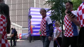Germany: The atmosphere outside Berlin's Olympiastadion