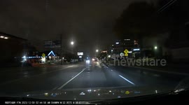 Woman Nearly Hit While Crossing Road in the Dark