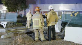 USA: Burbank Vehicle Hits Barrier Burns After Landing Behind Airport