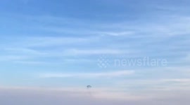 Mysterious smoke circle in sky baffles people in Chinese city