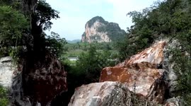 Limestone mountain collapses when magnitude 2.2 earthquake hits Thailand