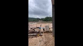 Dogs joyfully reunite with owners after floods recede in southern China