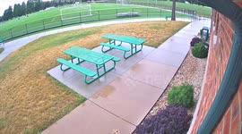 Huge sinkhole swallows football field in Illinois