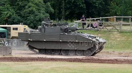 First Public Appearance In Action Of The New British Army Ajax Fighting Vehicle