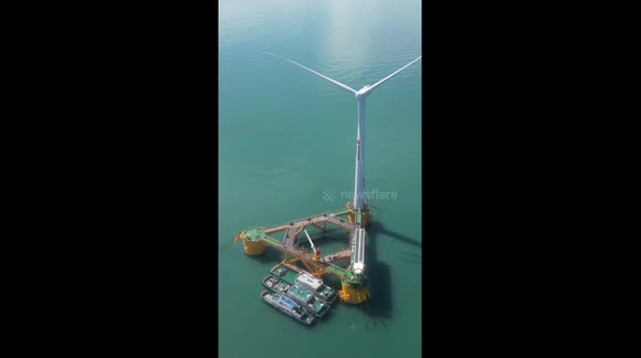 Wind Power Fish World's first wind power-fishery integrated floating platform starts ...