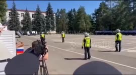 Traffic police car mishap: officer's head crushed during training demonstration