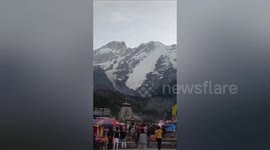 An avalanche occurred over Gandhi Sarovar in Kedarnath, Uttarakhand ,No cagultity