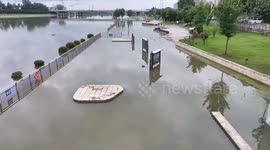 China: A Square Flooded in Nanjing